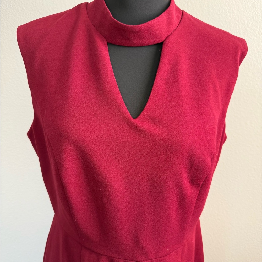 Connected Apparel Burgundy Sleeveless Dress